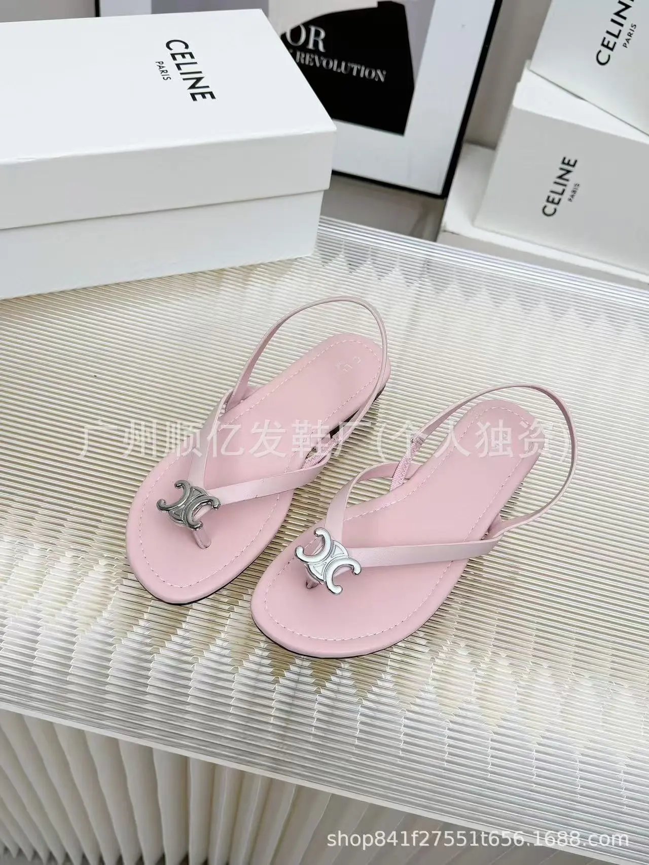 ELIN High Heels Pointed-Toe Slingback Kitten with Metal Logo Accent — 14
