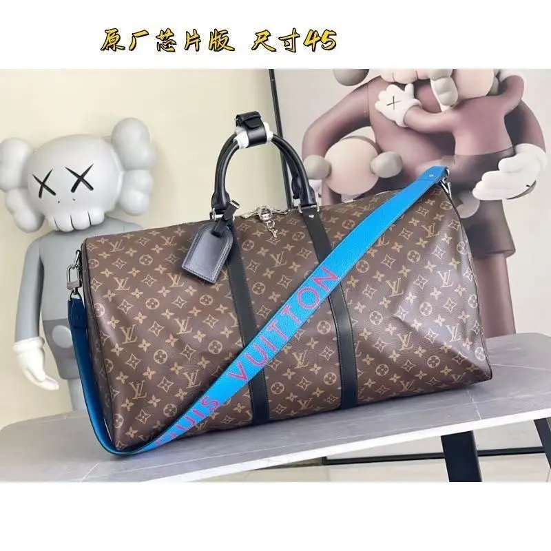 Louis Vuitton Travel Bags Monogram duffel bag with shoulder strap — 11