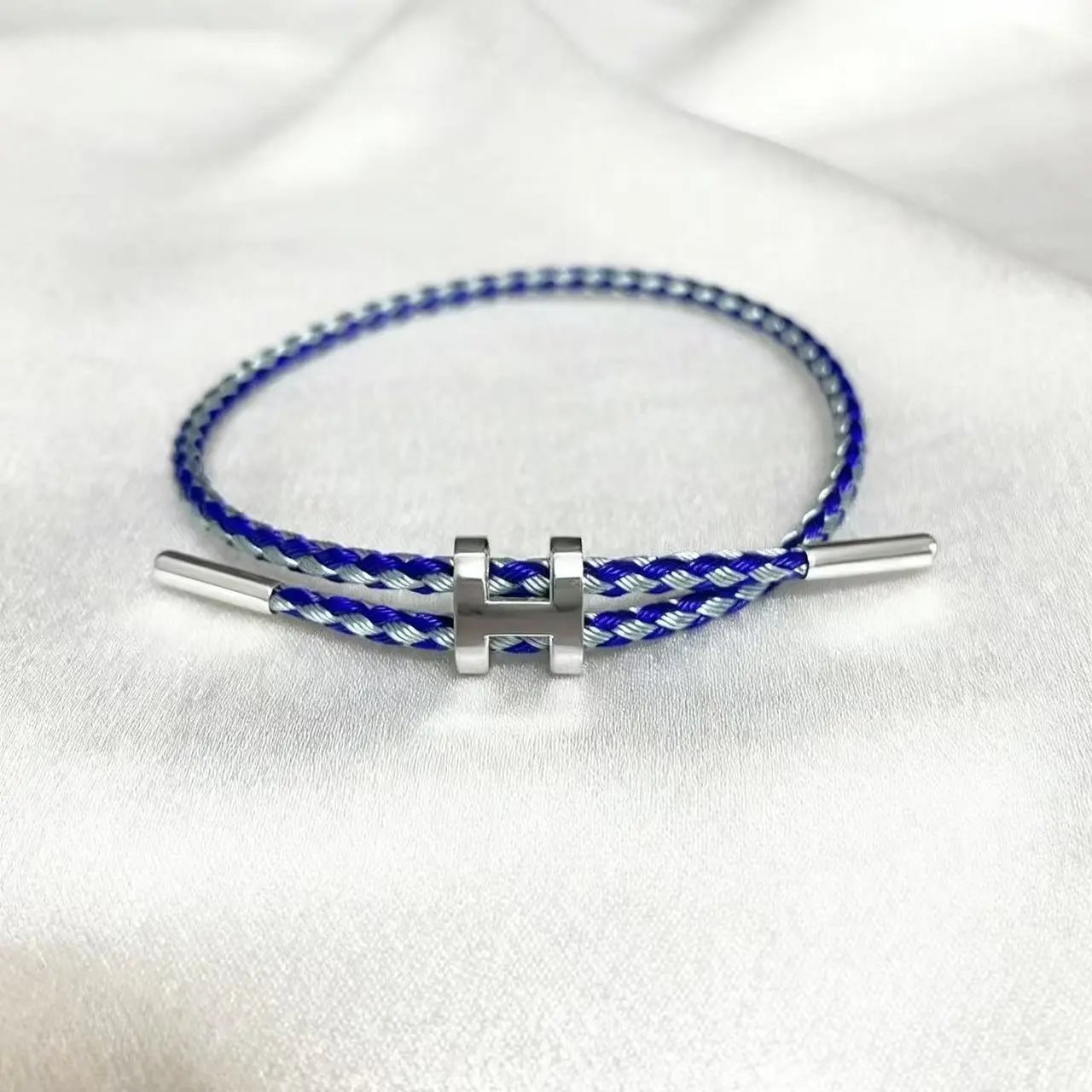 Unbranded Jewelry Braided Cord Bracelet with H-Shaped Clasp — 26