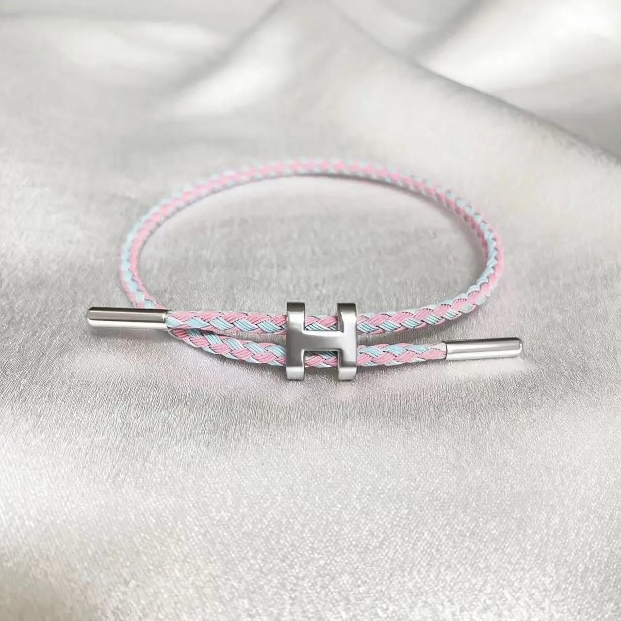 Unbranded Jewelry Braided Cord Bracelet with H-Shaped Clasp — 29
