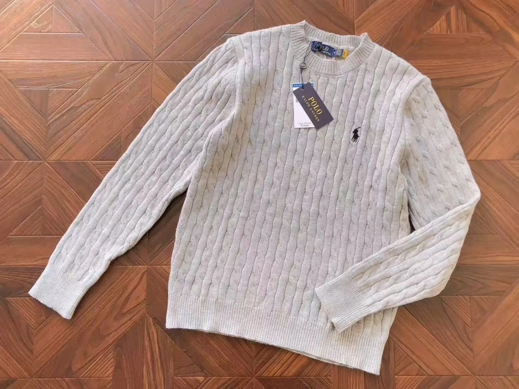 Ralph Lauren Cable Knit Half-Zip Sweater Navy - 12