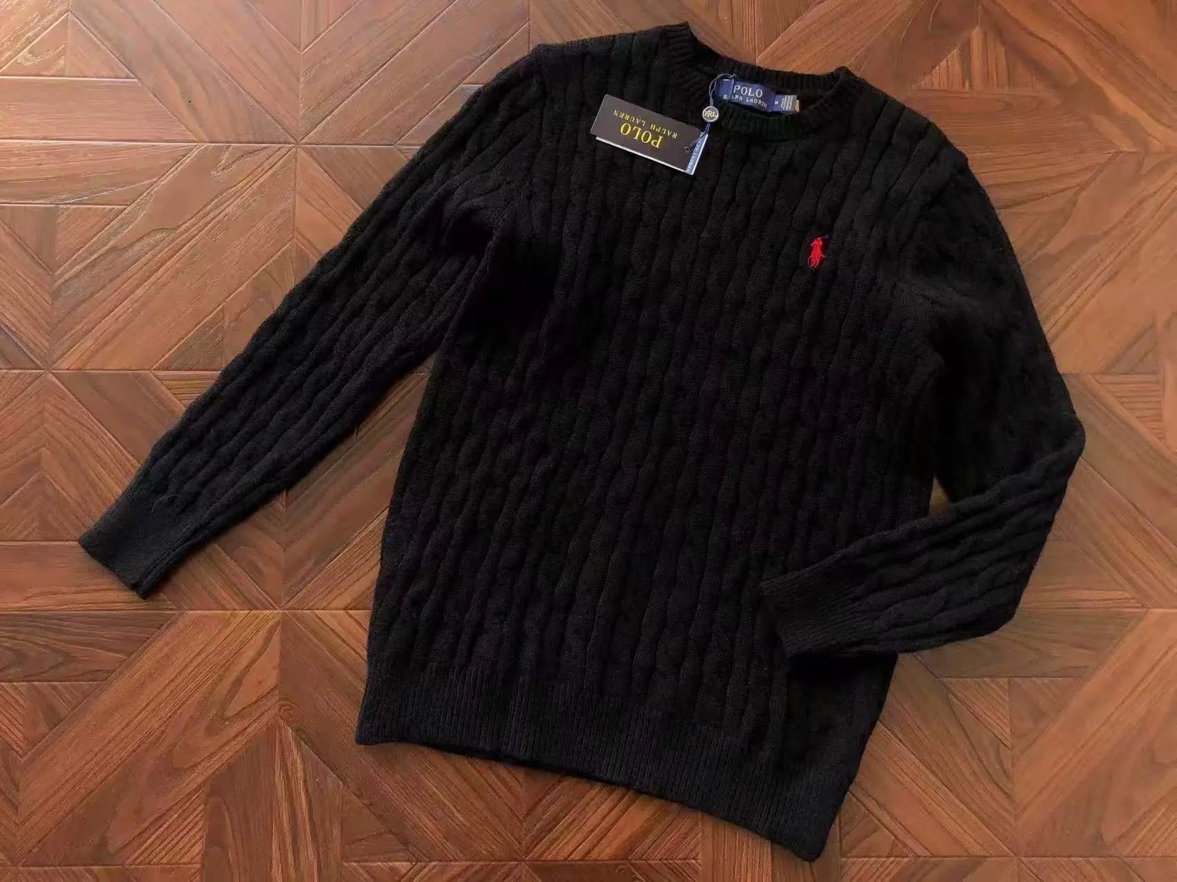 Ralph Lauren Cable Knit Half-Zip Sweater Navy - 11