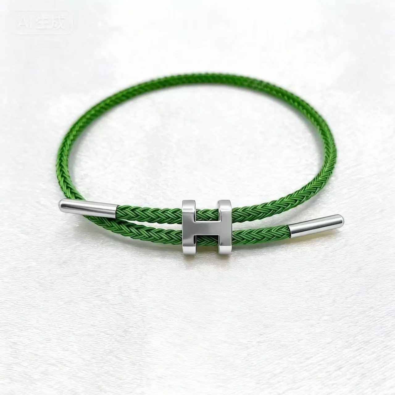 Unbranded Jewelry Braided Cord Bracelet with H-Shaped Clasp — 17