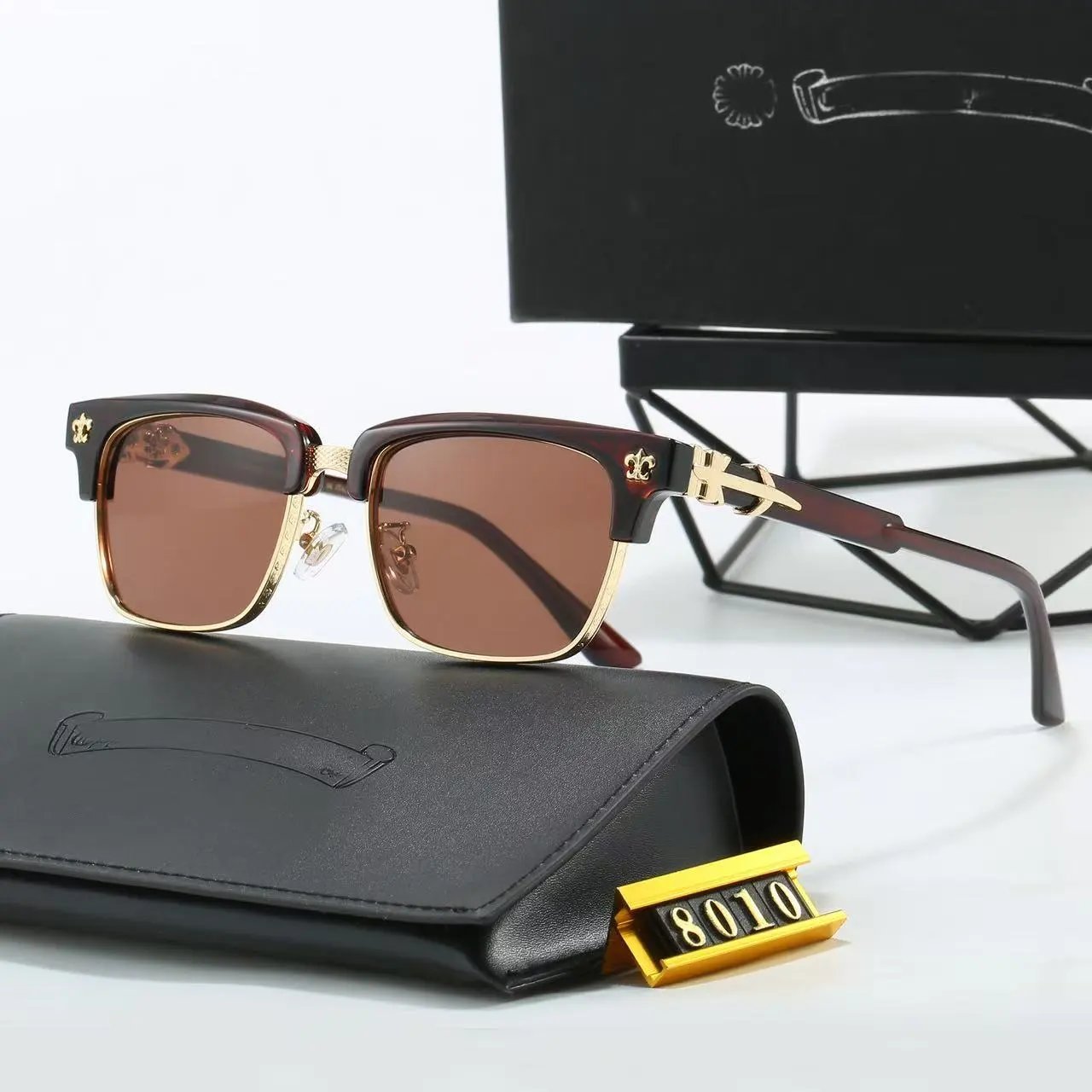 Chrome Hearts Eyewear Square Clear-Lens Eyeglass Frames with Cross Motifs product image
