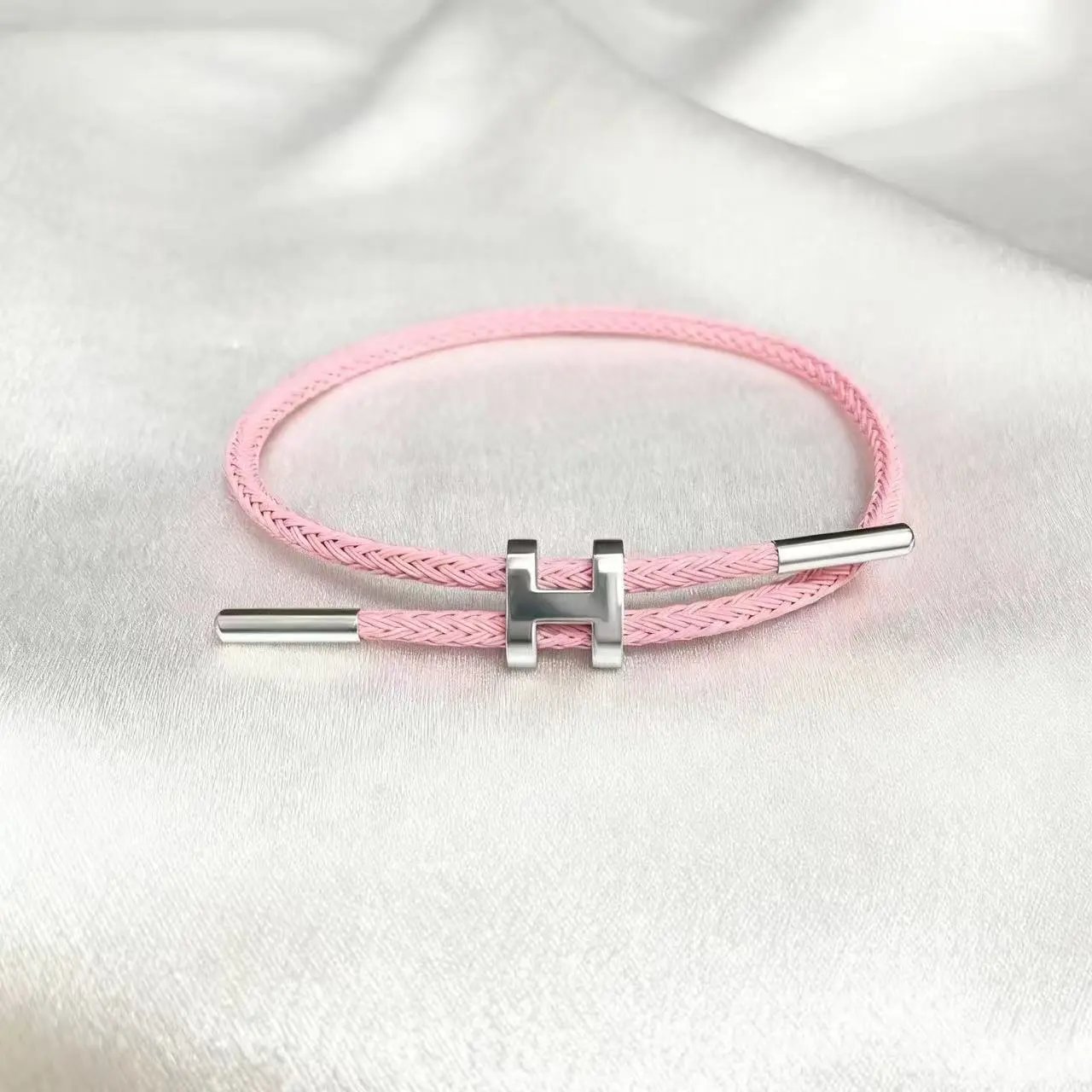 Unbranded Jewelry Braided Cord Bracelet with H-Shaped Clasp — 25