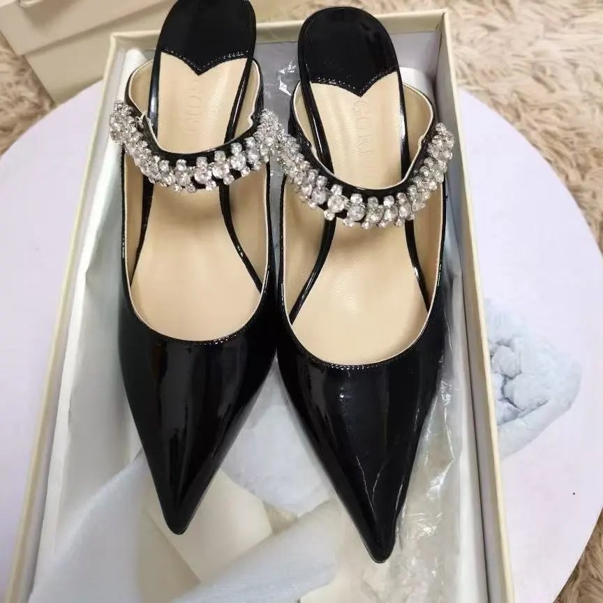 Unbranded Sandals Studded multi-strap open-toe slide — 29 Stiletto heel