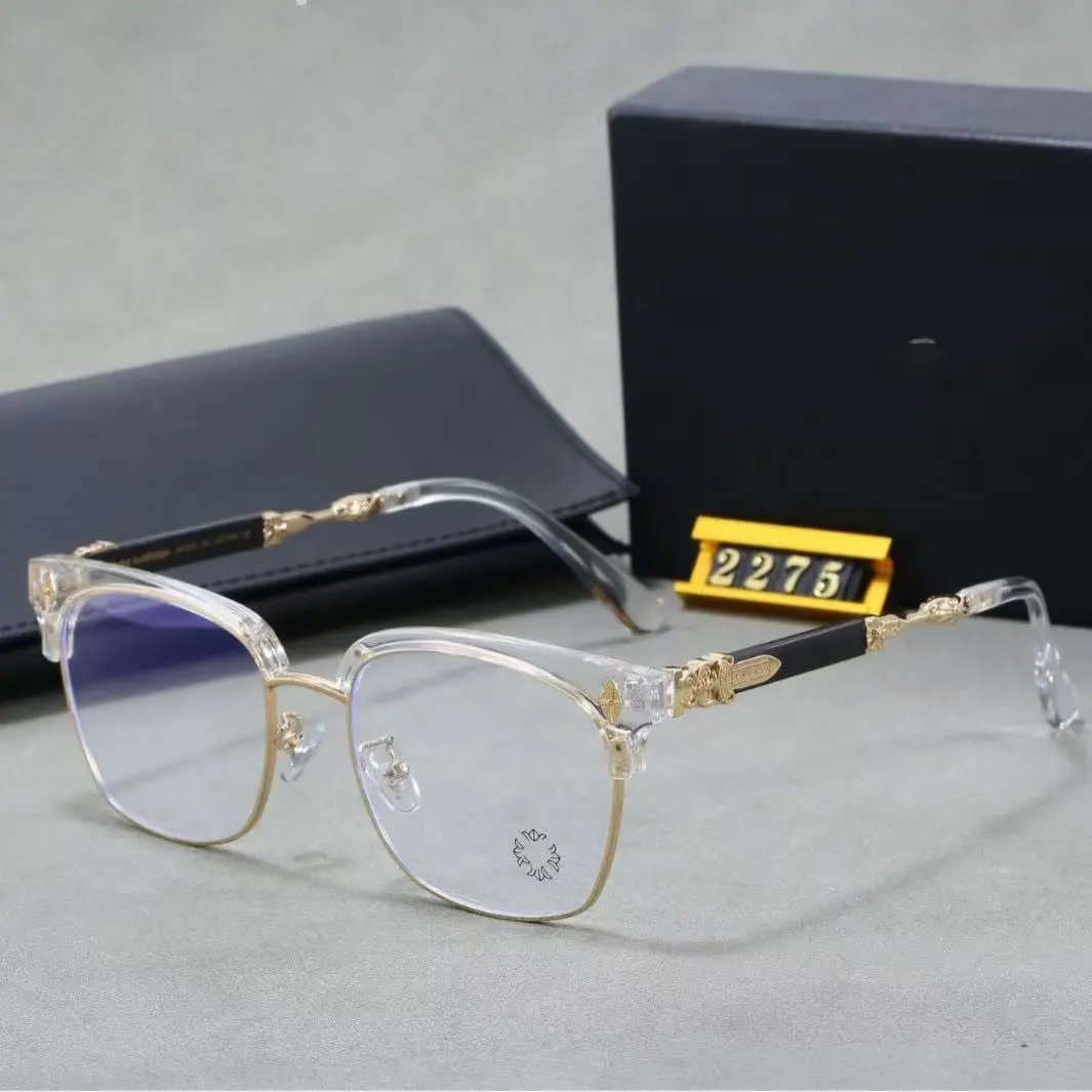 Chrome Hearts Eyewear Square Clear-Lens Eyeglass Frames with Cross Motifs product image