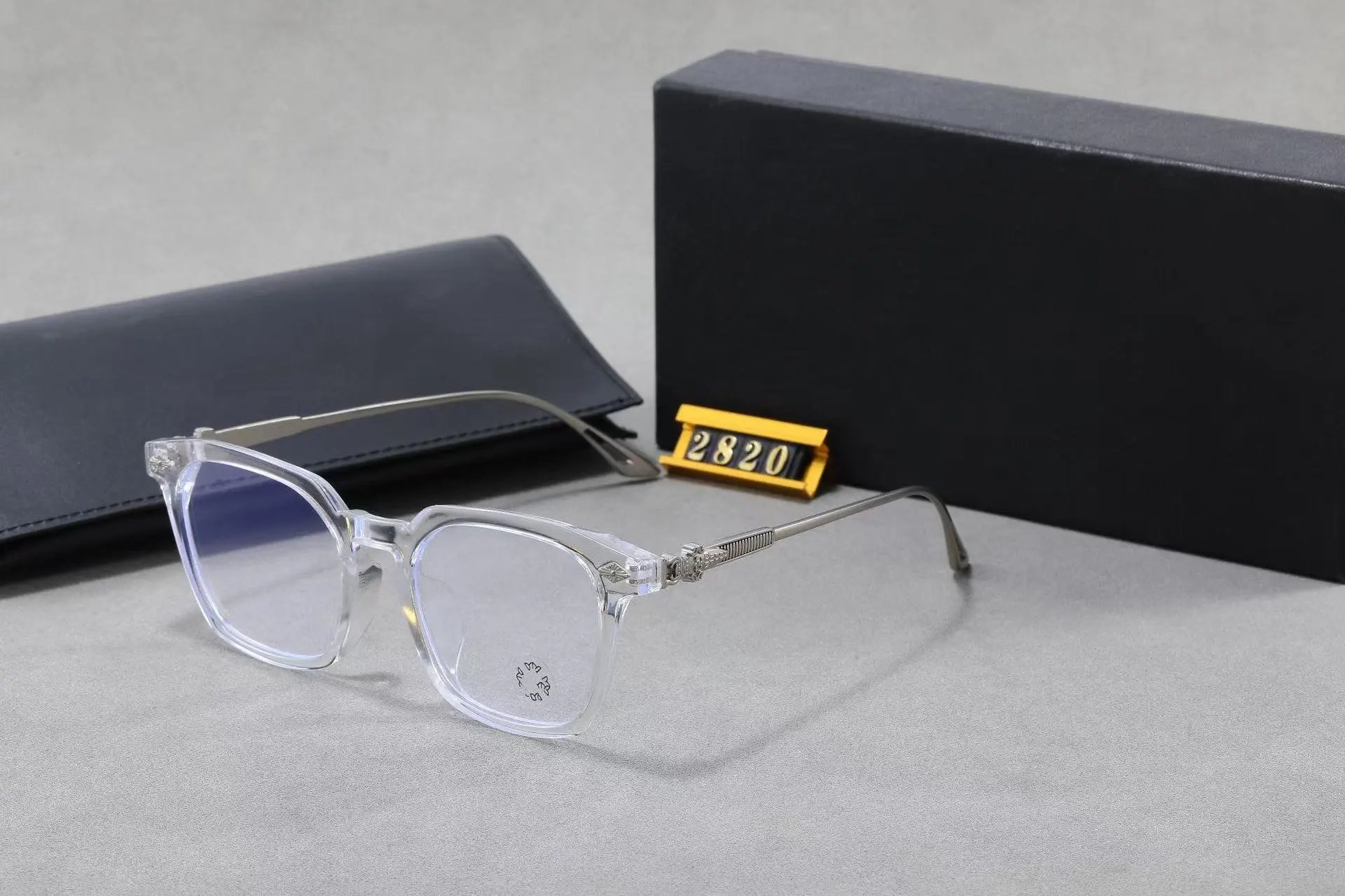 Chrome Hearts Eyewear Square Clear-Lens Eyeglass Frames with Cross Motifs product image