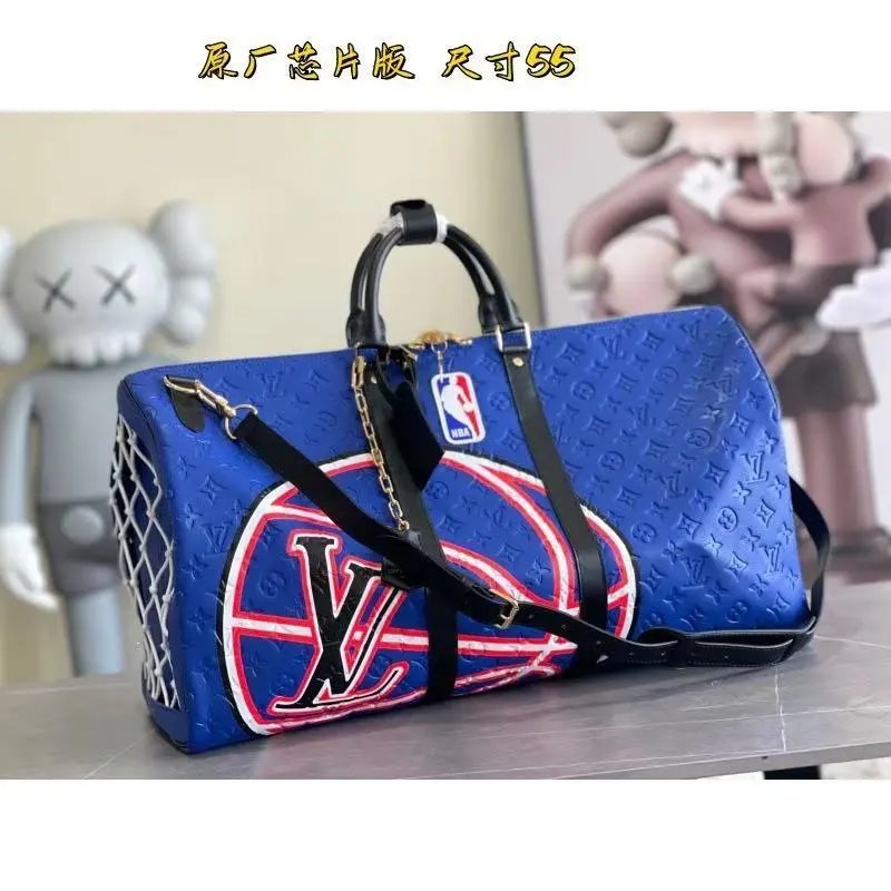 Louis Vuitton Travel Bags Monogram duffel bag with shoulder strap — 35