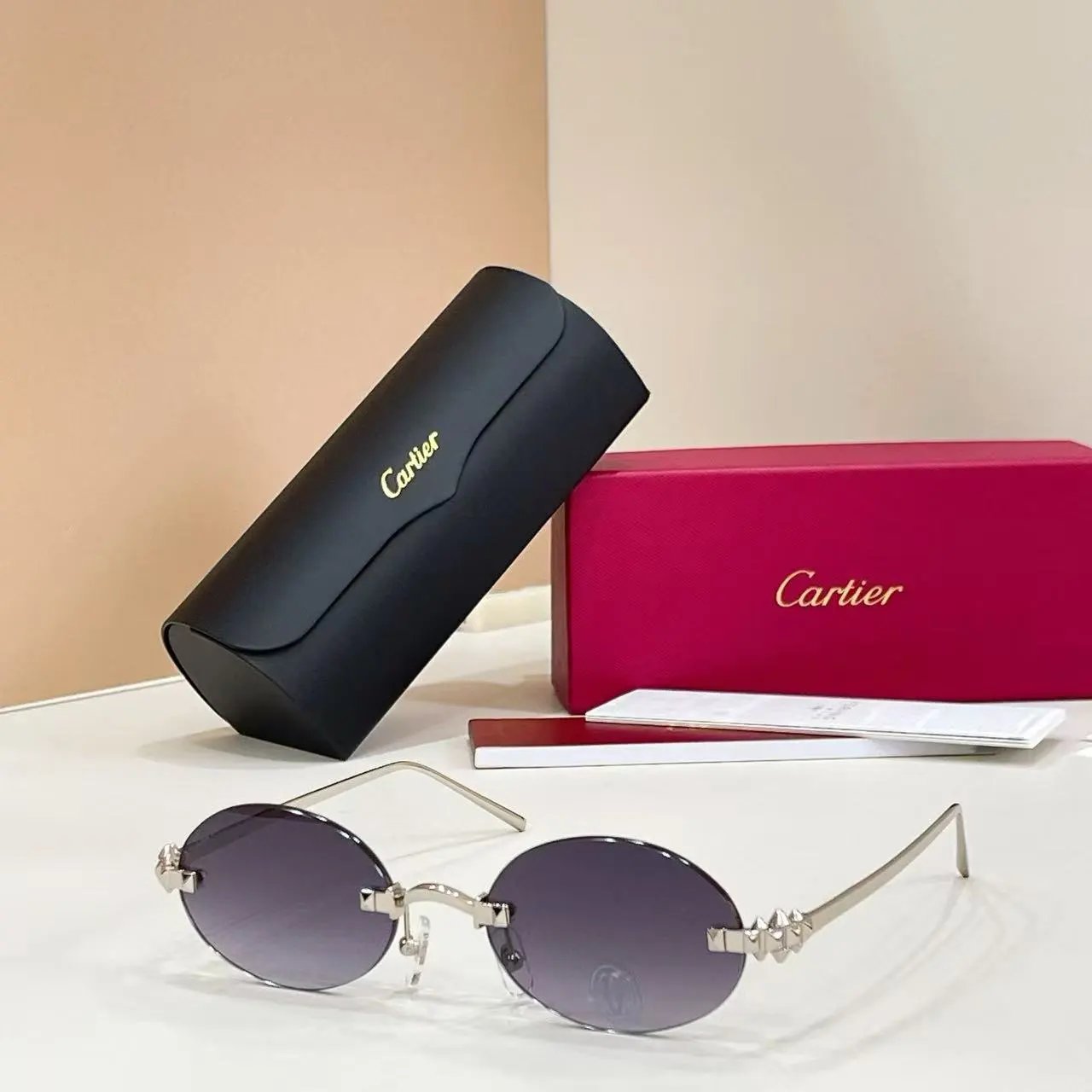 Cartier Eyewear 2011 Round Metal-Frame Sunglasses — 41