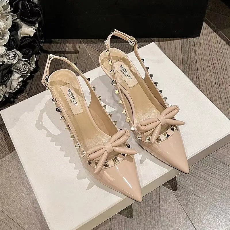 Unbranded Sandals Studded multi-strap open-toe slide — 38 Stiletto heel