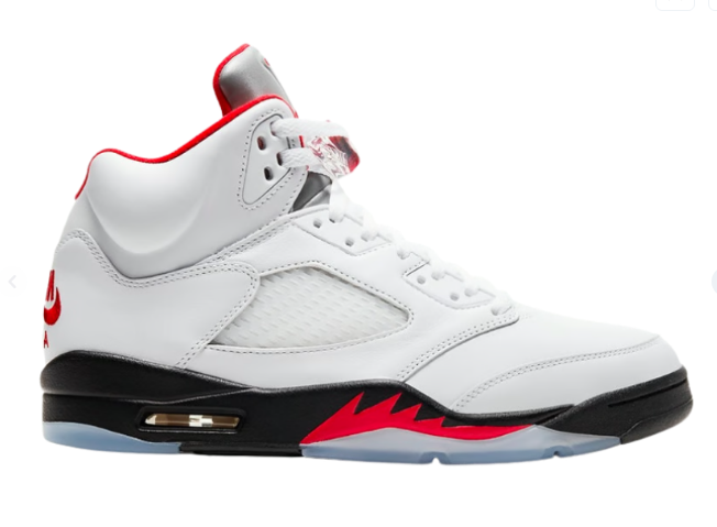 Air Jordan 5 Retro "Fire Red Silver Tong