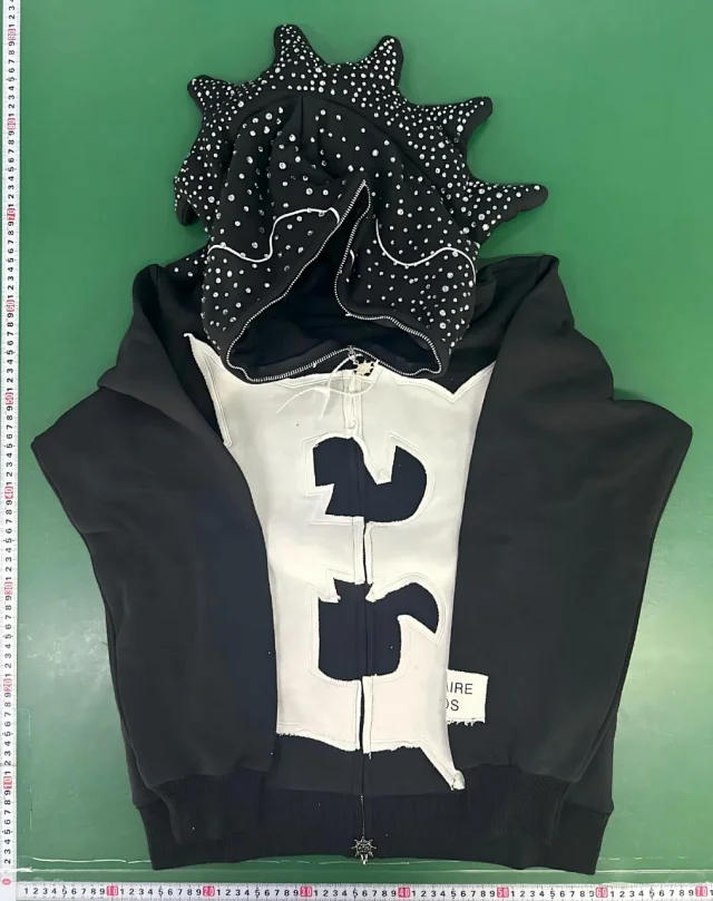 Glo Gang Hoodies & Sweatshirts Spiked Hood Graphic Zip-Up Hoodie product detail image 10