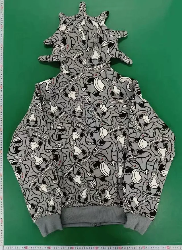 Glo Gang Hoodies & Sweatshirts Spiked Hood Graphic Zip-Up Hoodie product detail image 13