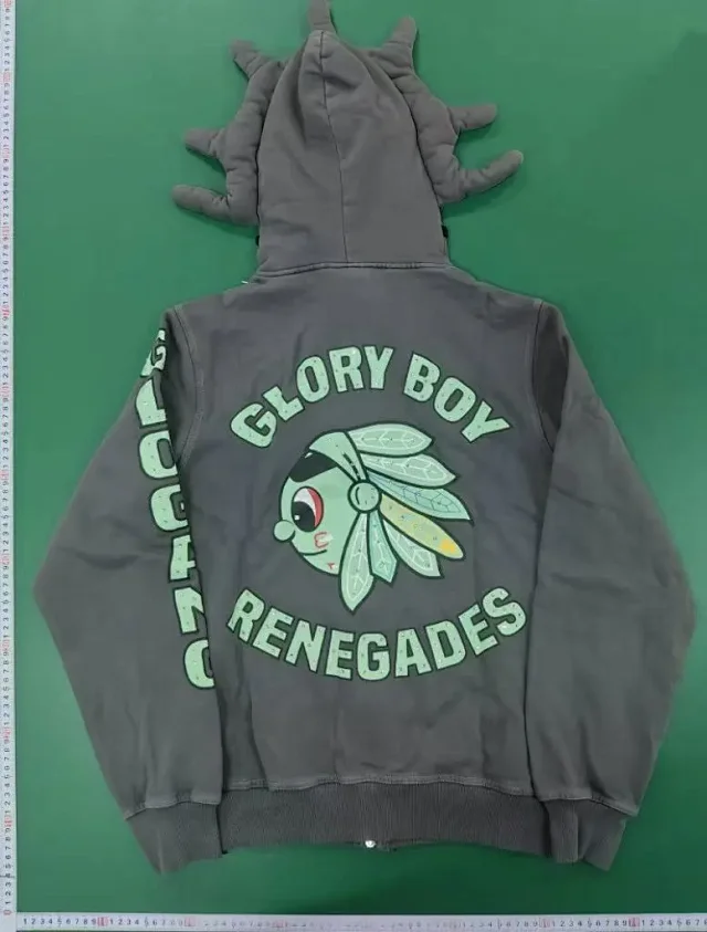 Glo Gang Hoodies & Sweatshirts Spiked Hood Graphic Zip-Up Hoodie product detail image 15
