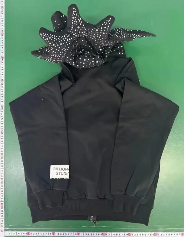 Glo Gang Hoodies & Sweatshirts Spiked Hood Graphic Zip-Up Hoodie product detail image 11