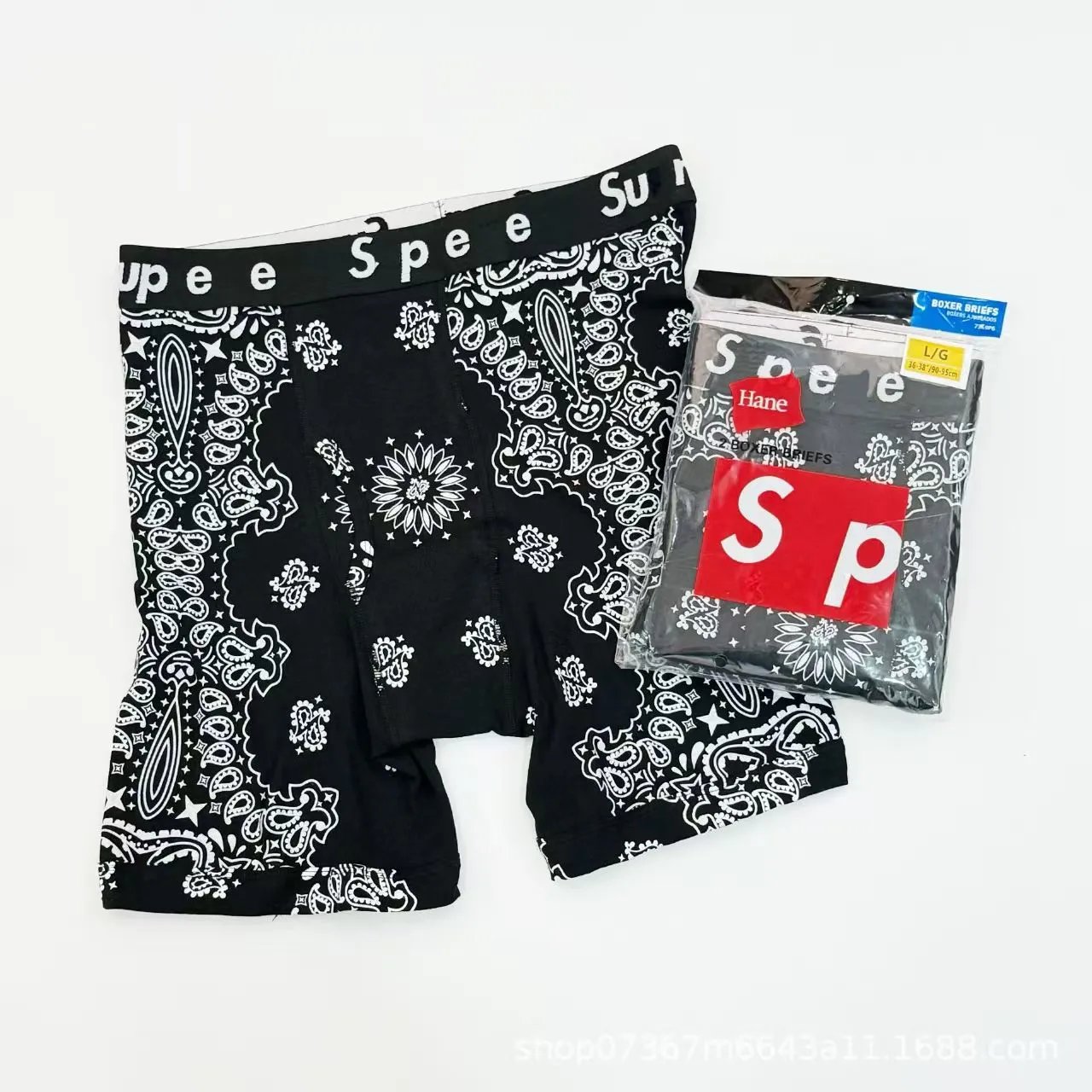 Non-standard American fashion brand hip-hop long cotton leggings boxer shorts