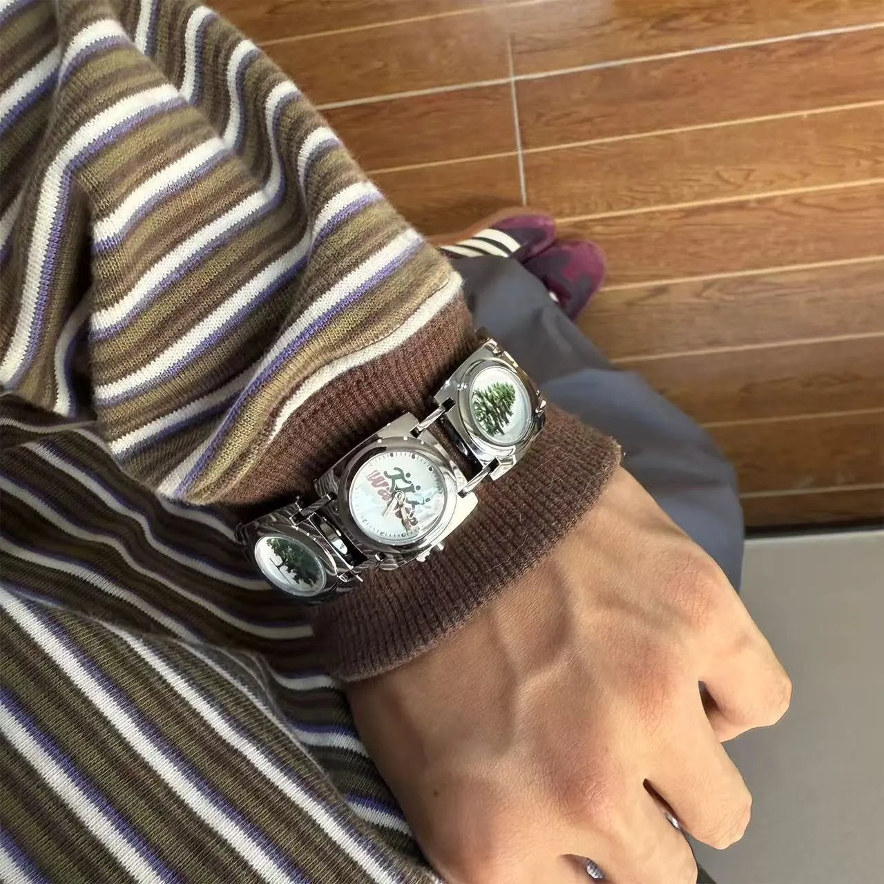 Awasteoftime Wind Circular Multi-Dial Niche Watch