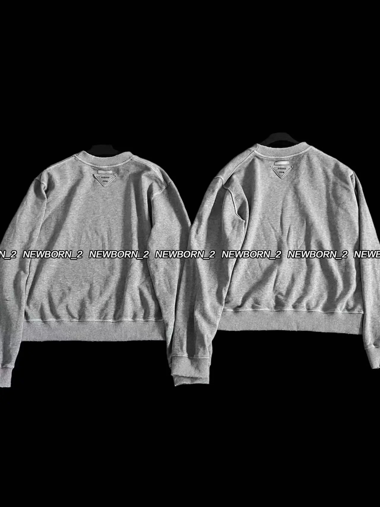 Einfarbiges, Locker Sitzendes Sweatshirt Mit Langen Rmeln In Grau