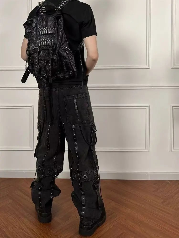 Functional-style Studded Backpack From A Niche Dark Streetwear Brand