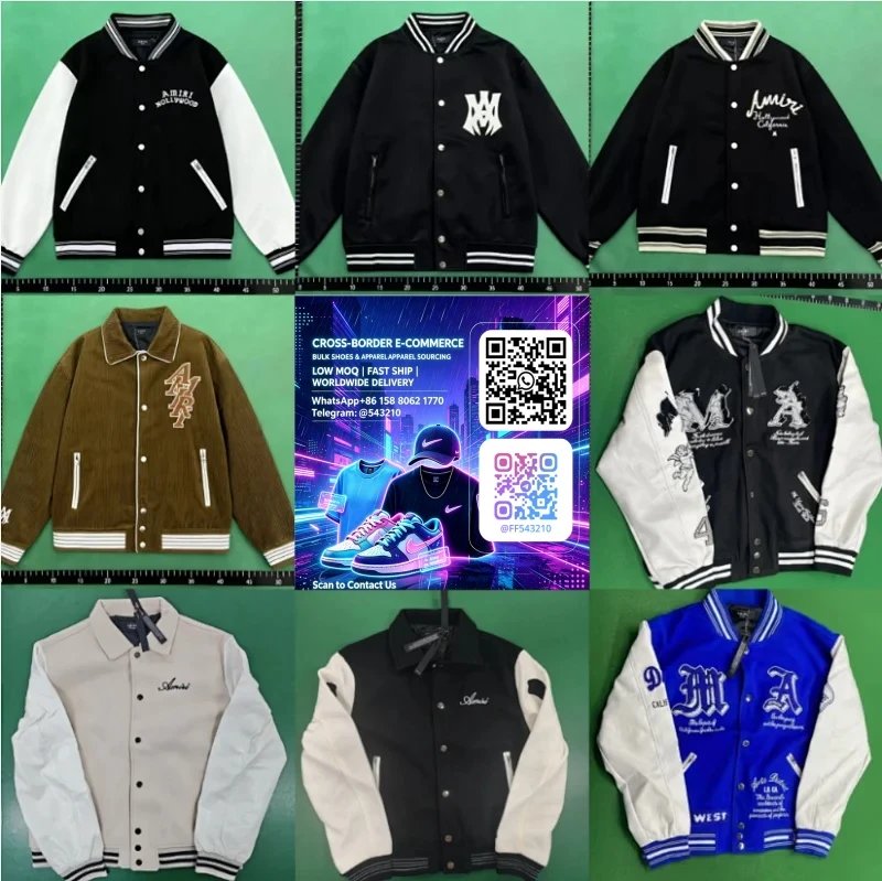 Embroidery printed casual jackets for men and women baseball uniforms winter