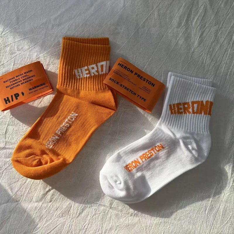 heron preston socks short and grey