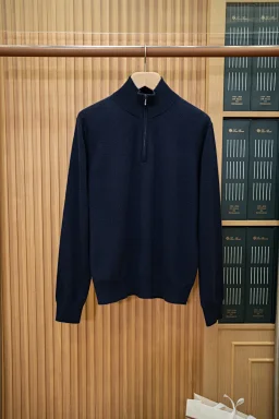 thumbnail for Cashmere Zip Pullover is non-returnable and non-exchangeable