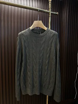 thumbnail for Cable knit sweater is non-returnable and non-exchangeable