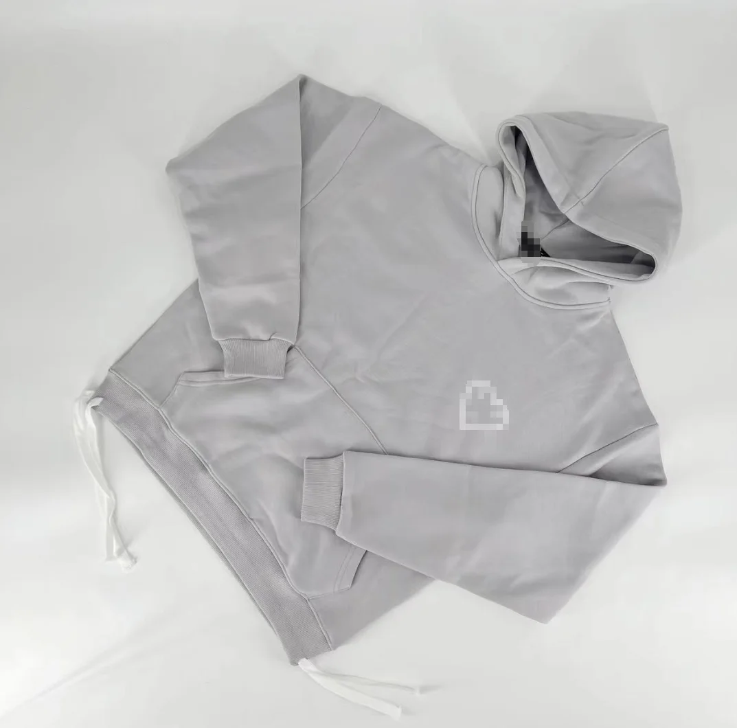 Human Made Light Grey Heart Logo Hoodie - rep bluzy z kapturem