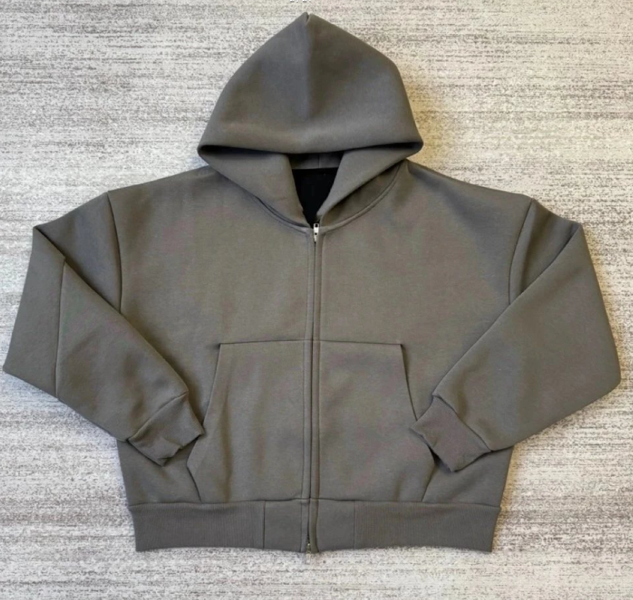 Dark grey zipper hoodie