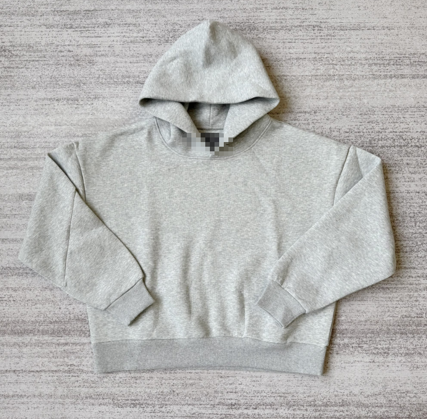 Flower grey hooded sweatshirt