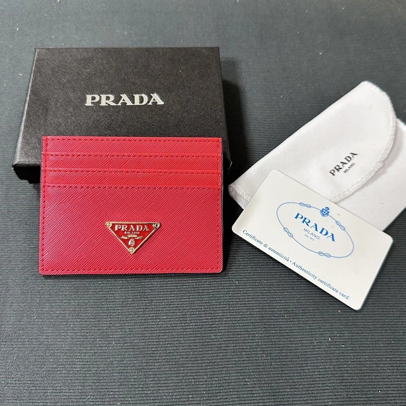 Prada Wallets & Card Holders Triangle Plaque Holder — 35