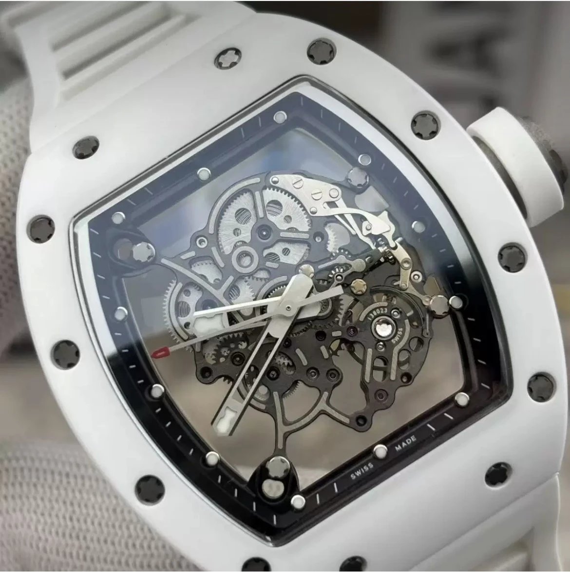 llx* Richard Mille RM055 Tonneau Carbon Fiber Watch