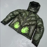 Puffer Jacket with Glow-in-the-Dark Hand Prints [1 style]
