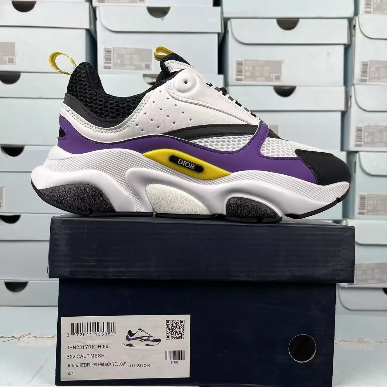 White Purple Yellow H065