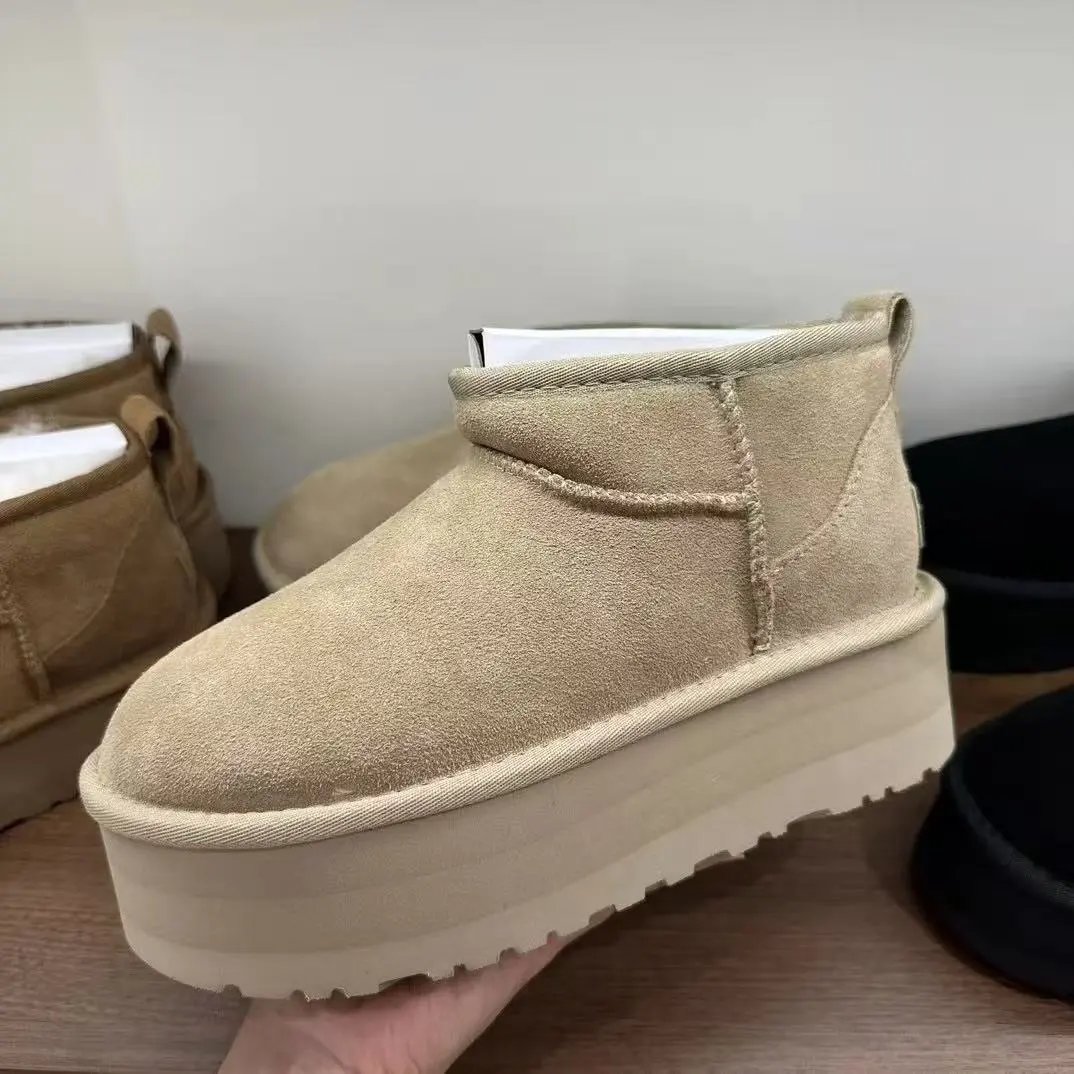 UGG Boots Fur-Lined Rear Bow — 11