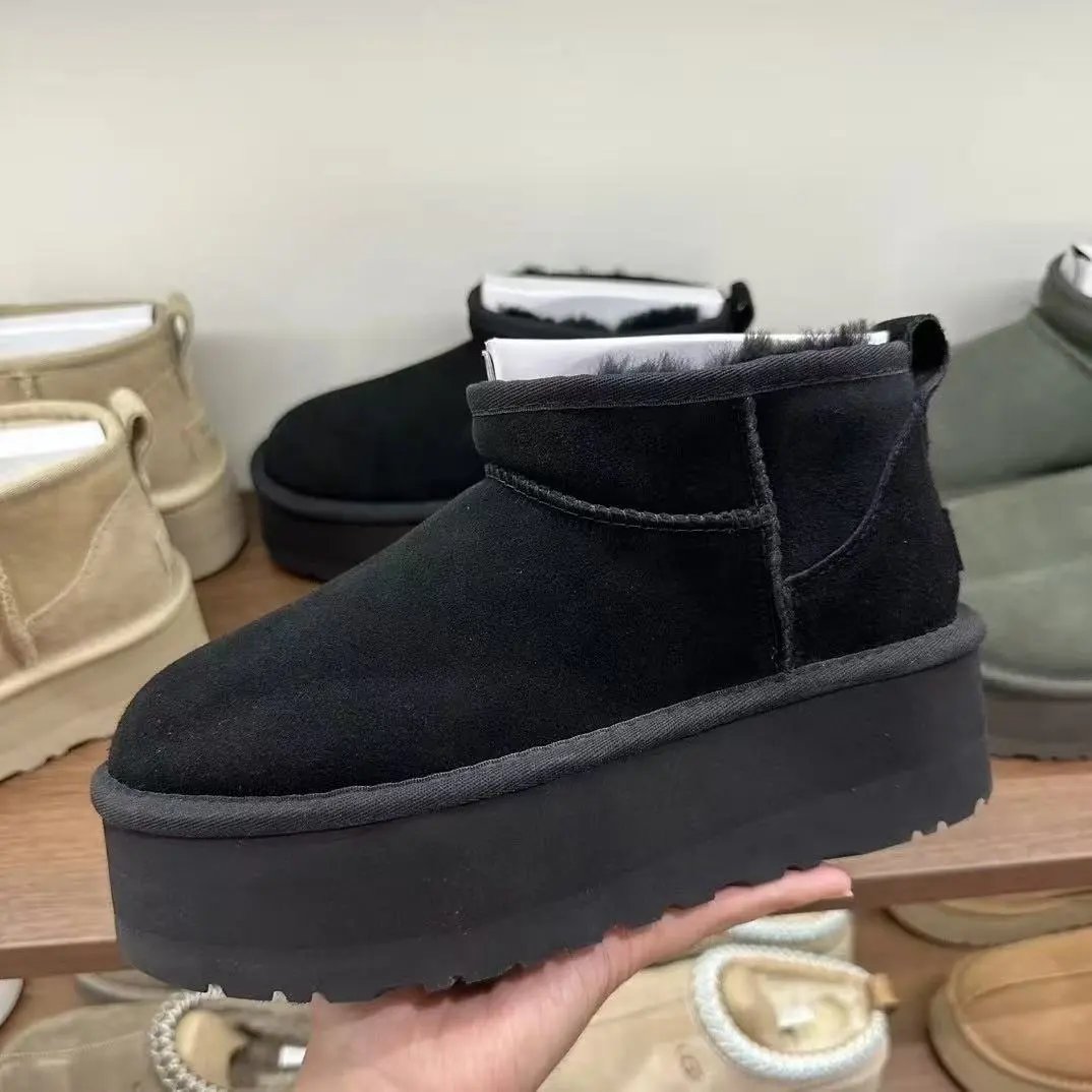 UGG Boots Fur-Lined Rear Bow — 09