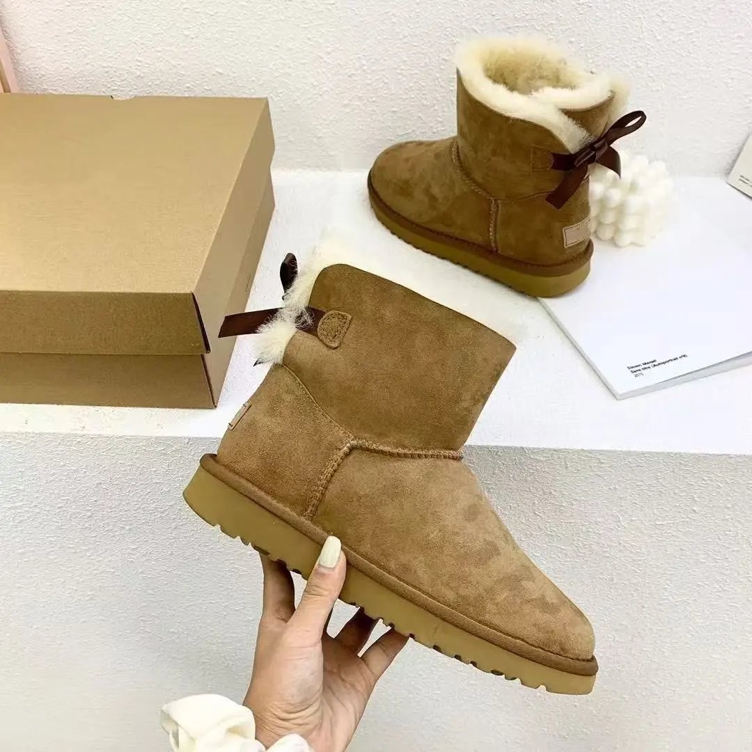 UGG Boots Fur-Lined Rear Bow — 02