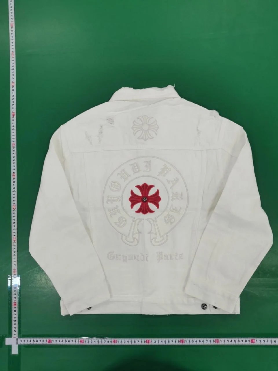 Chrome Hearts Knitwear Zip-Front Ribbed Knit Cardigan with Cross Patches image 3