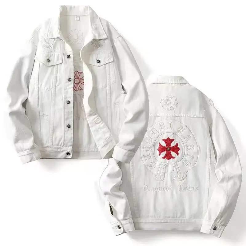 Chrome Hearts Knitwear Zip-Front Ribbed Knit Cardigan with Cross Patches — 07