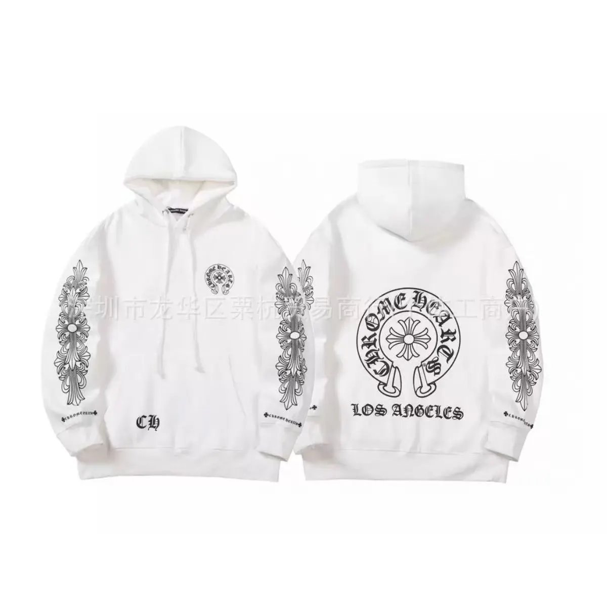 Chrome Hearts Knitwear Zip-Front Ribbed Knit Cardigan with Cross Patches — 09