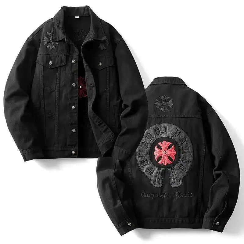 Chrome Hearts Knitwear Zip-Front Ribbed Knit Cardigan with Cross Patches — 06