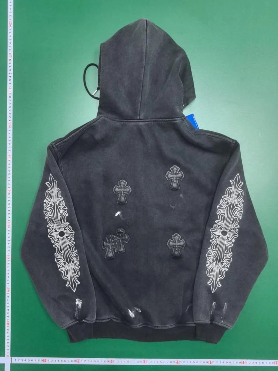 Chrome Hearts Knitwear Zip-Front Ribbed Knit Cardigan with Cross Patches image 4