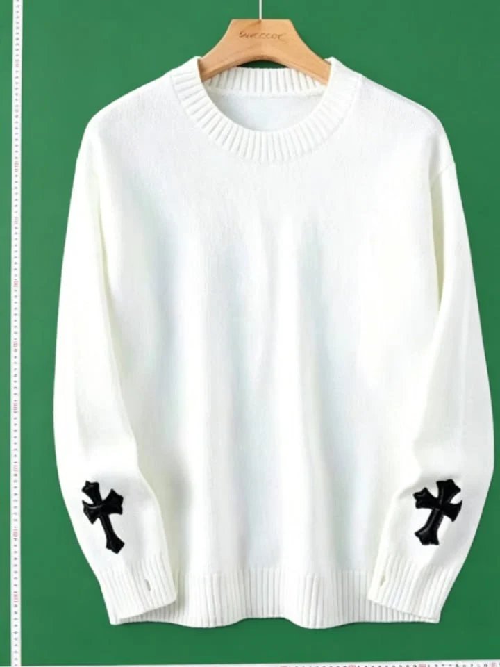 Chrome Hearts Knitwear Zip-Front Ribbed Knit Cardigan with Cross Patches image 5