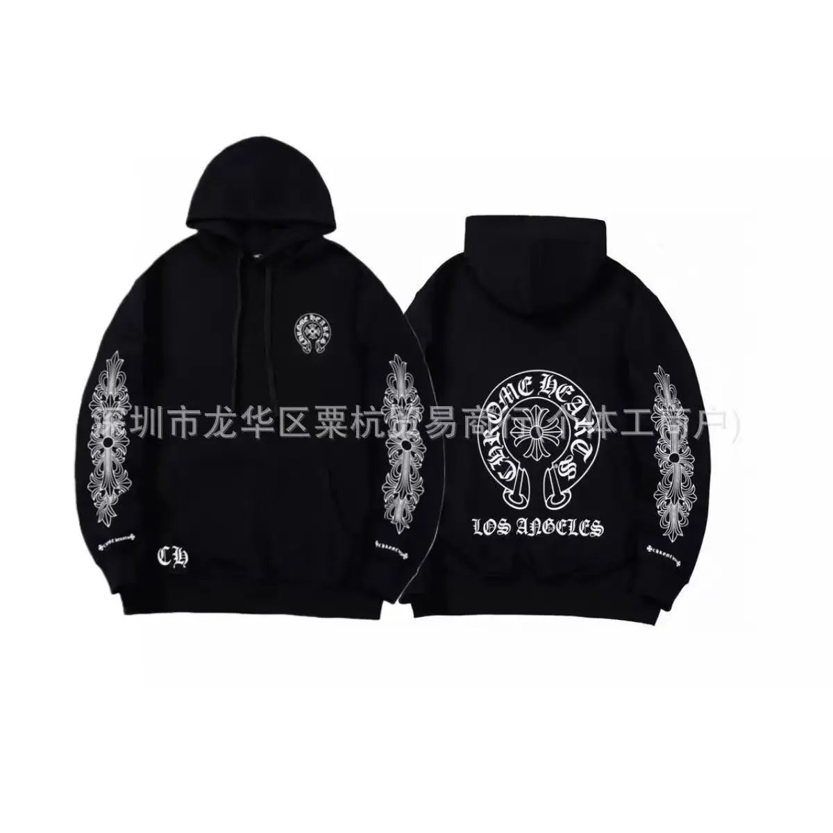 Chrome Hearts Knitwear Zip-Front Ribbed Knit Cardigan with Cross Patches — 08