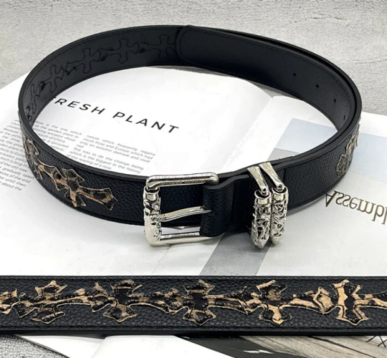 Kroxin CH Holy Sword Cross Belt Men's Roller Hollow Evergreen Vine Women's Belt
