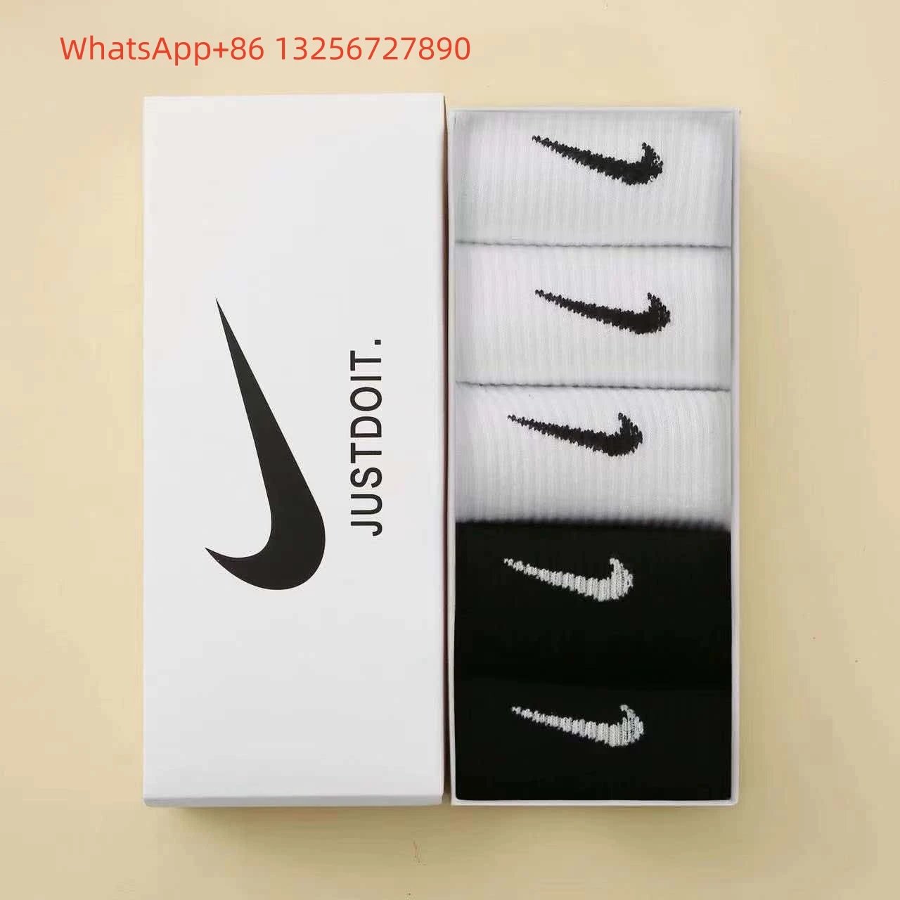 5 pairs【3white+2black】
