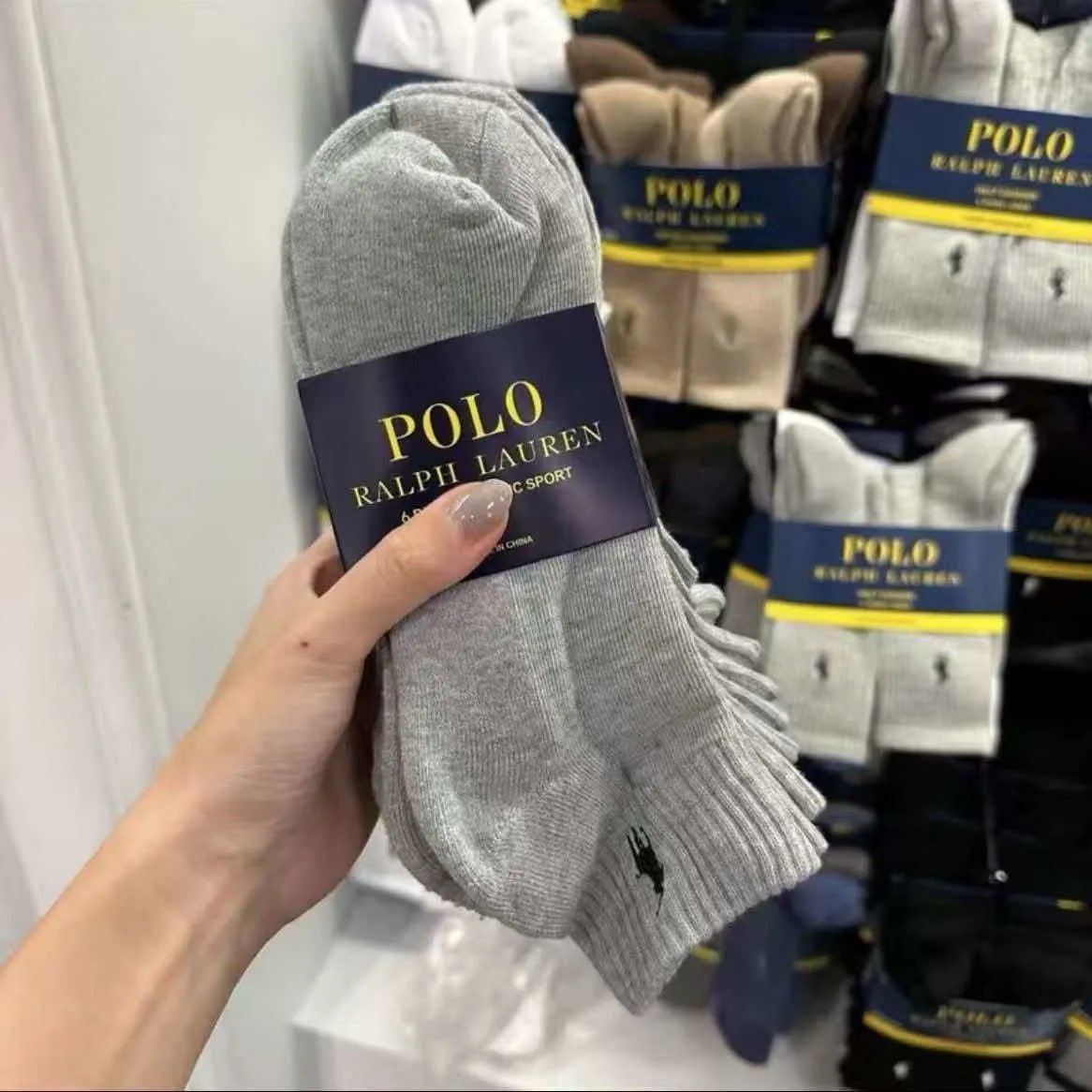 6 pairs [Grey Medium Size]