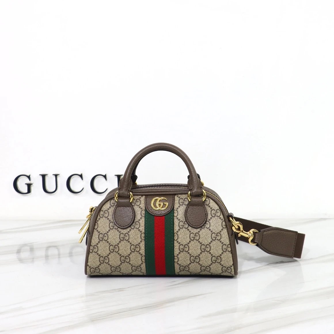 Gucci Bag 专柜品质款号724606原厂皮杏啡色时尚百搭马鞍包尺寸宽21x高12x侧宽10cm网红推荐轻便潮流气质款