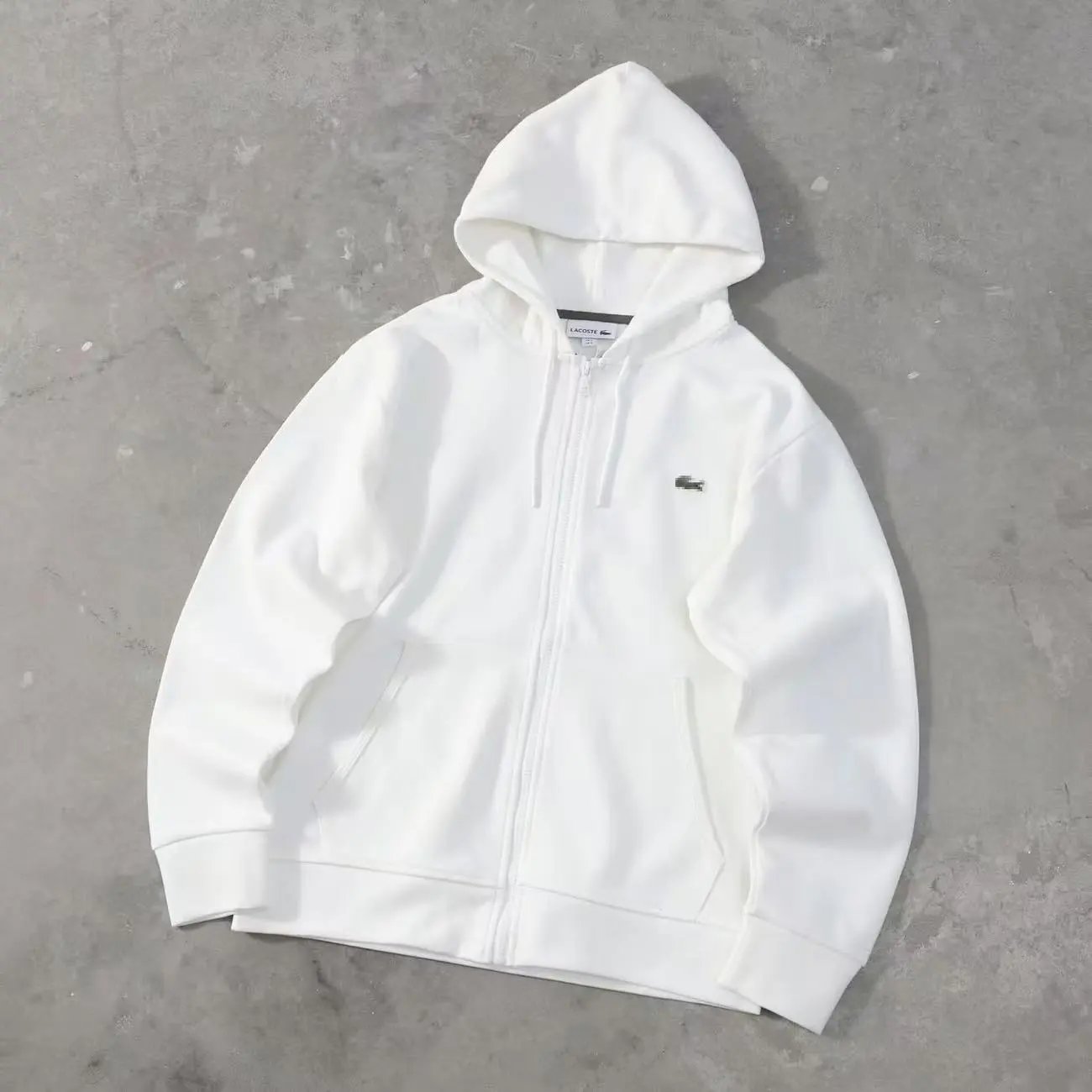 Lacoste Hoodies & Sweatshirts Zip-Up Hooded Sweatshirt with Crocodile Logo — 04